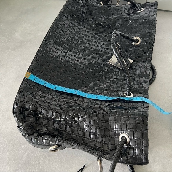 CALONGE Leather Tassel Woven Bag - Picture 13 of 15